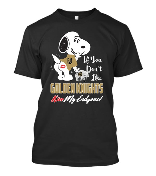 Snoopy If You Don't Like Golden Knights Kiss My Endzone T-Shirt