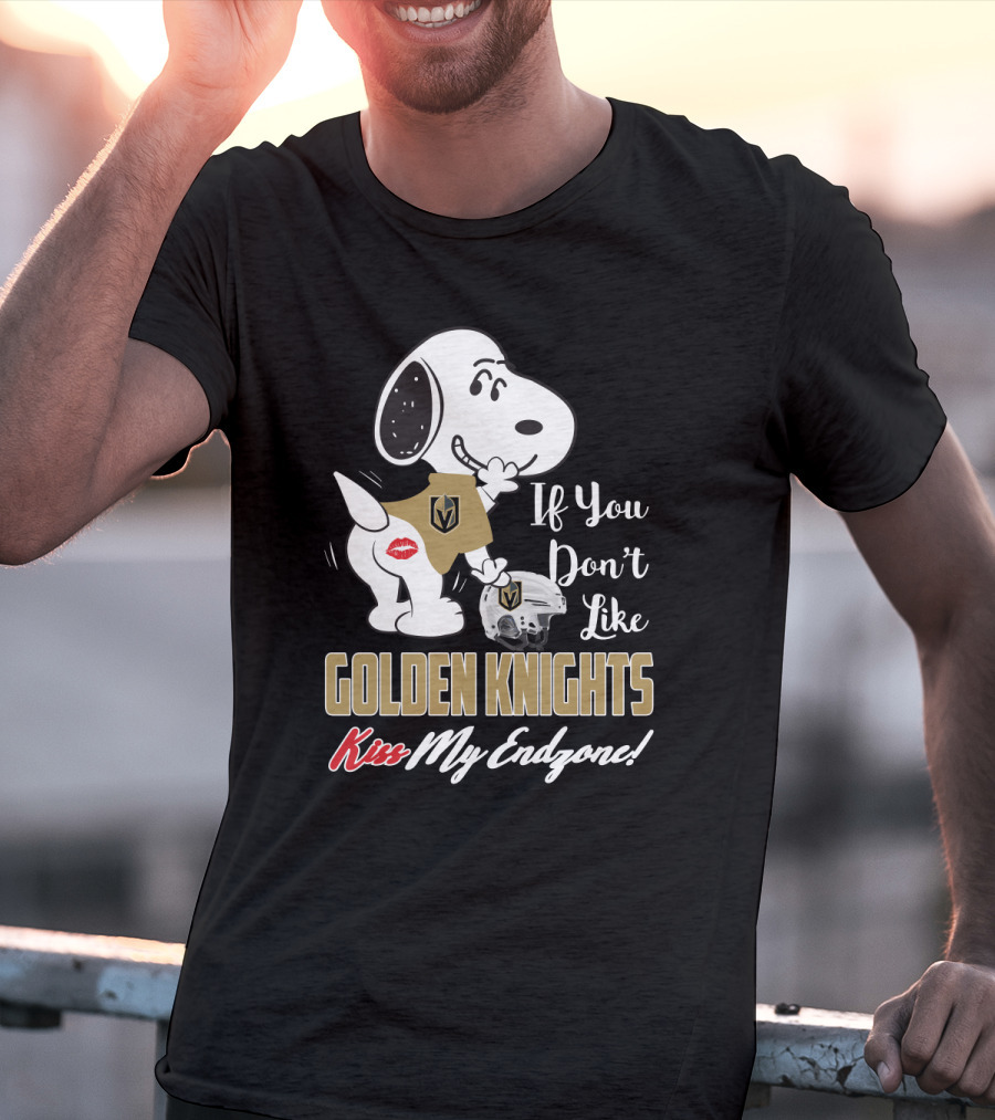 Snoopy If You Don't Like Golden Knights Kiss My Endzone T-Shirt