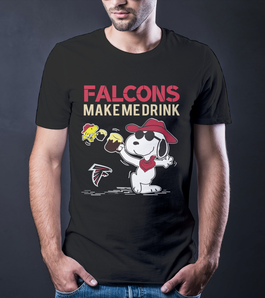 Falcons Make Me Drink Snoopy Atlanta Falcons Fan T-Shirt