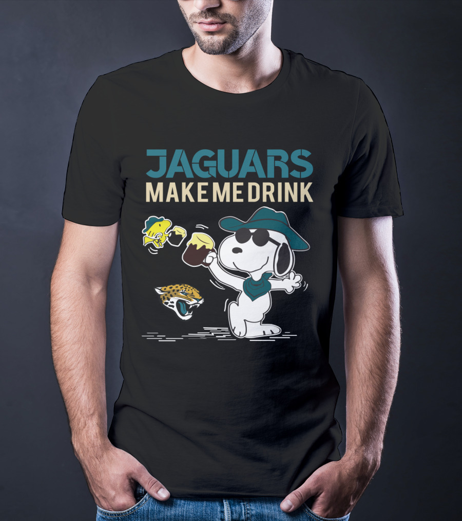 Jaguars Make Me Drink Snoopy For Jacksonville Jaguars Fans T-Shirt