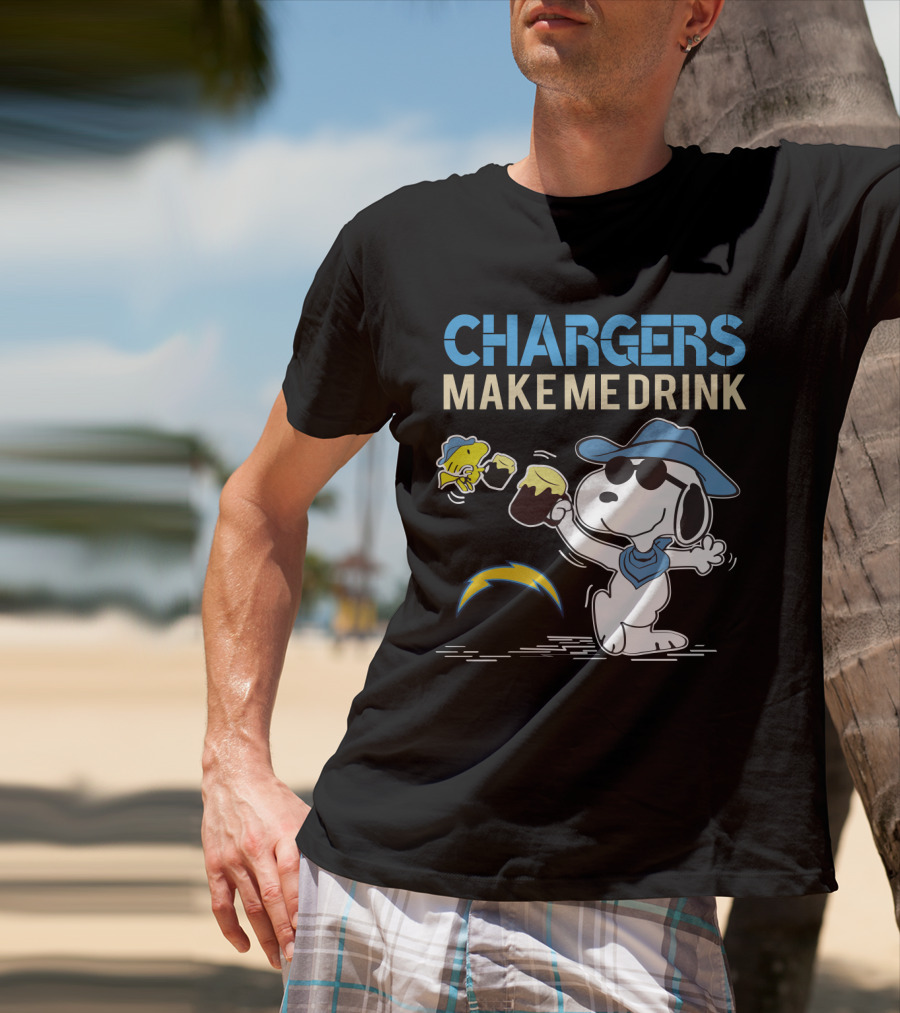 Chargers Make Me Drink Snoopy Los Angeles Fans T-Shirt