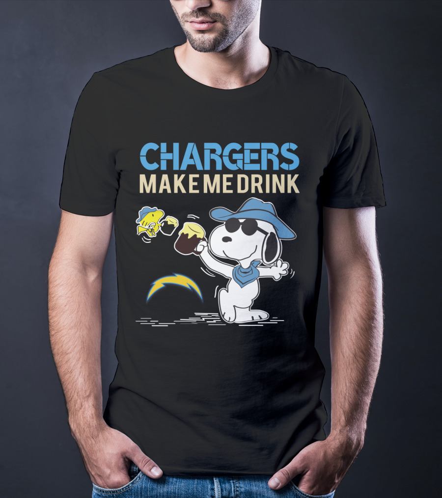 Chargers Make Me Drink Snoopy Los Angeles Fans T-Shirt
