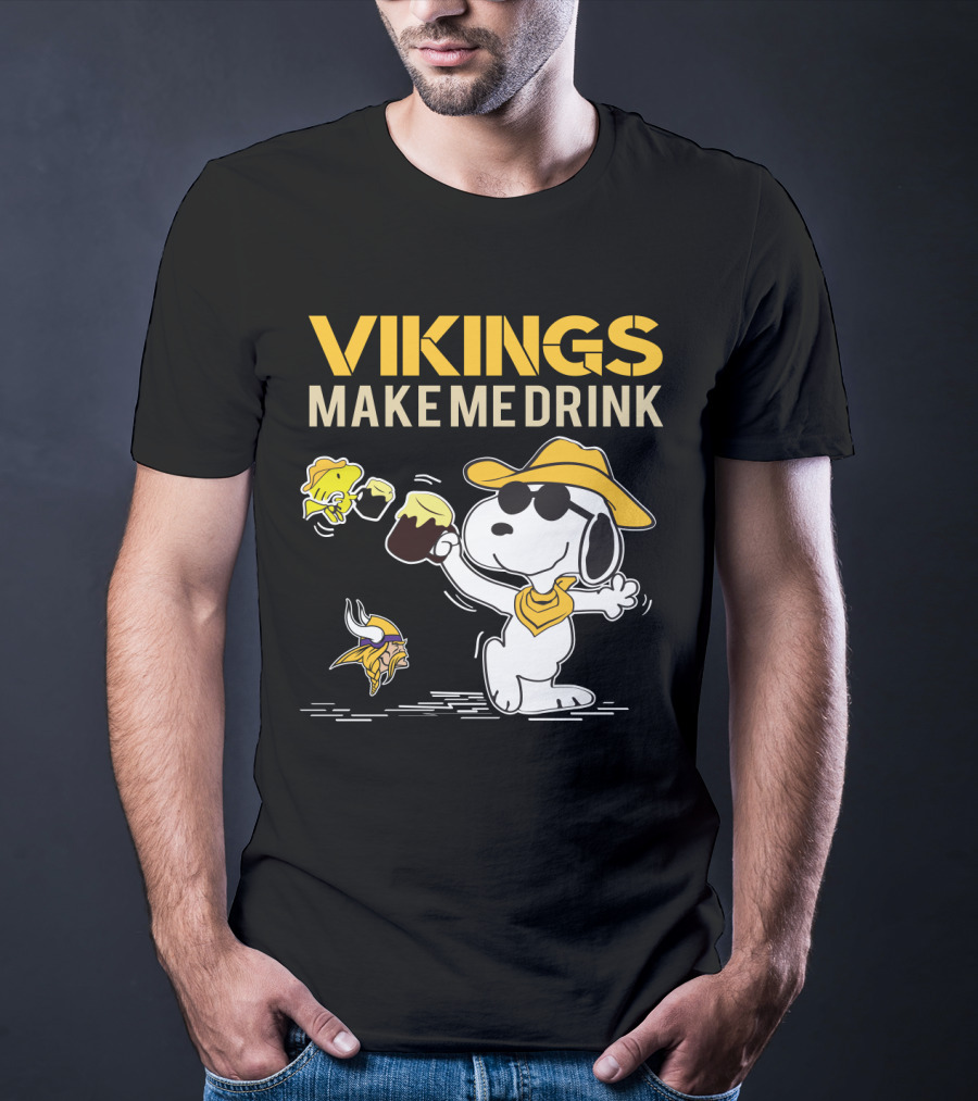 Vikings Make Me Drink Snoopy Minnesota Fans T-Shirt