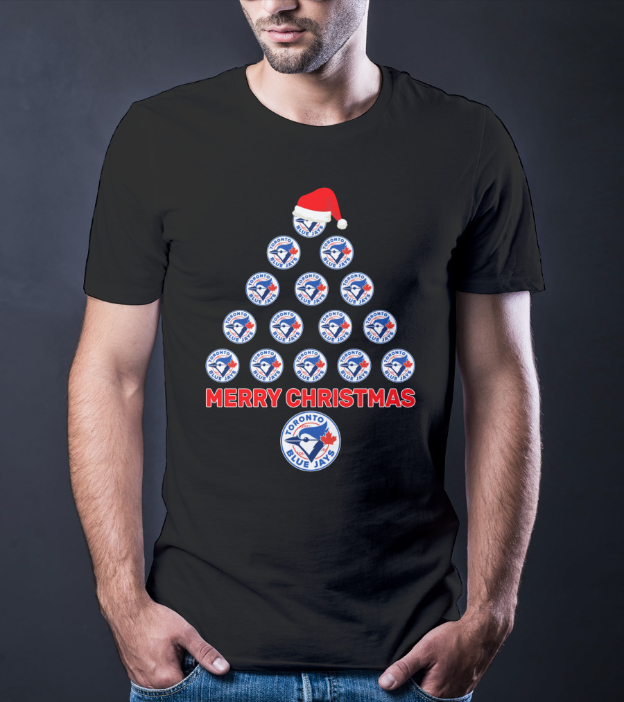 Toronto Blue Jays Christmas Tree Merry Christmas Baseball Fan T-Shirt