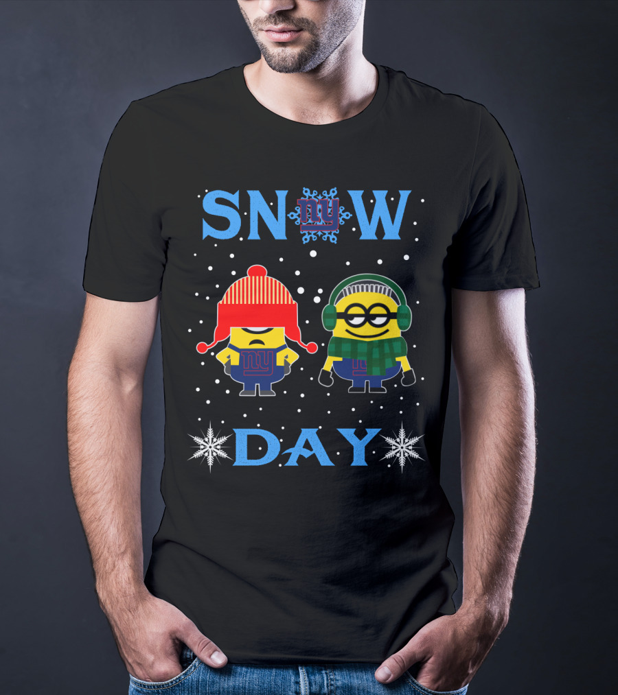 New York Giants Minion Fans Snow Day Fun T-Shirt