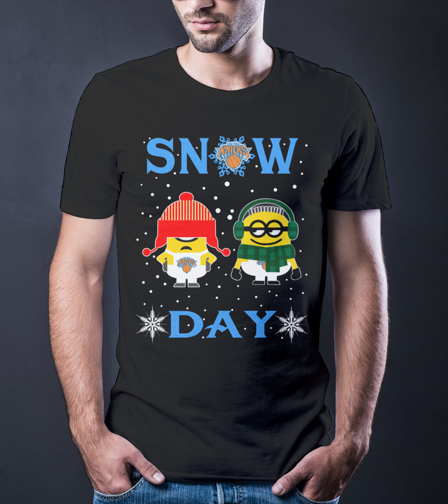 Snow Day New York Knicks Minion Fans T-Shirt