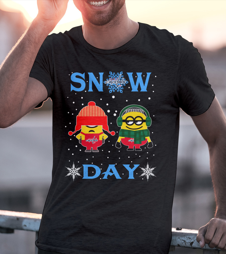 Washington Capitals Winter Minions Snow Day Fun T-Shirt
