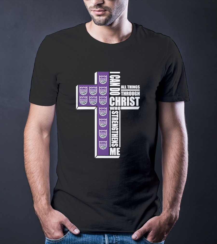 I Can Do All Things Through Christ Kings Basketball Cross T-Shirt