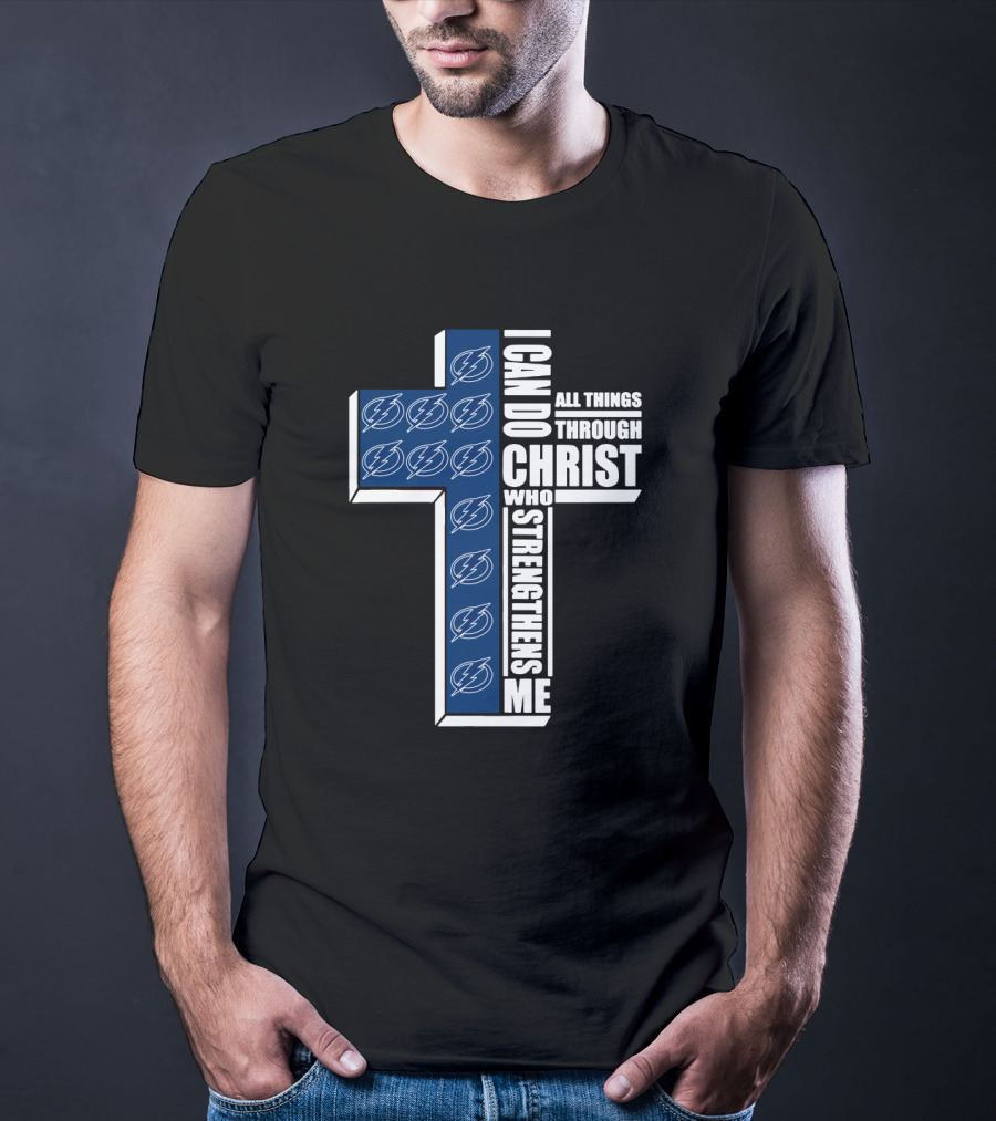 I Can Do All Things Through Christ Who Strengthens Me Tampa Bay Lightning Logos T-Shirt