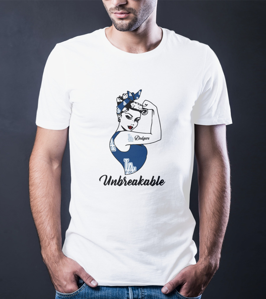 Unbreakable Los Angeles Dodgers Strong Girl Iconic LA T-Shirt