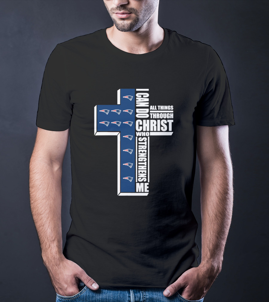 Patriots Logo Christian Faith I Can Do All Things Through Christ Who Strengthens Me T-Shirt