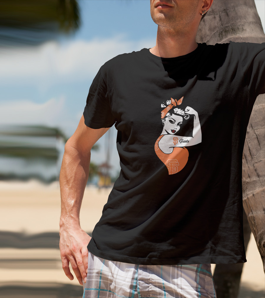 San Francisco Giants Unbreakable Strong Girl Tattoo T-Shirt