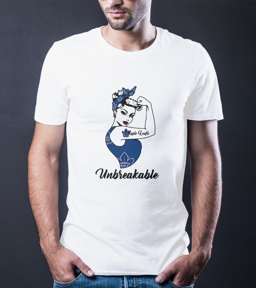 Unbreakable Toronto Maple Leafs Strong Girl Maple Leafs Tattoo T-Shirt