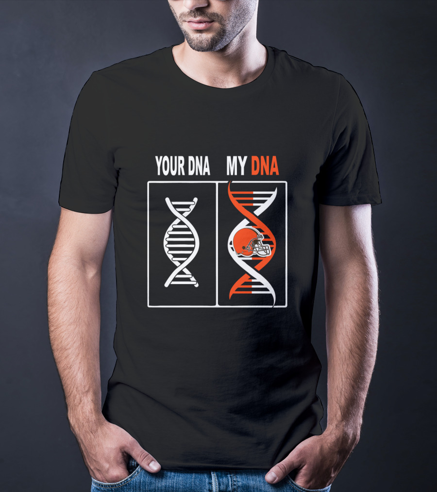Your Dna My Dna Cleveland Browns Fans Football Helmet T-Shirt