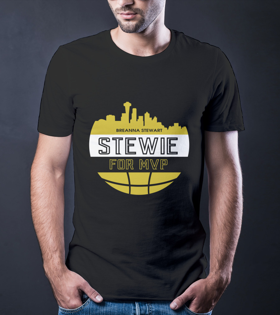 Breanna Stewart Stewie For MVP Seattle Skyline Basketball Fan T-Shirt