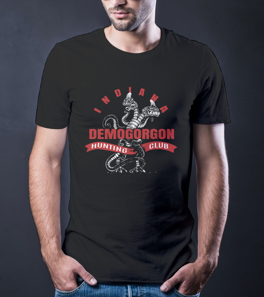Indiana Demogorgon Hunting Club IN Stranger Things Fans T-Shirt