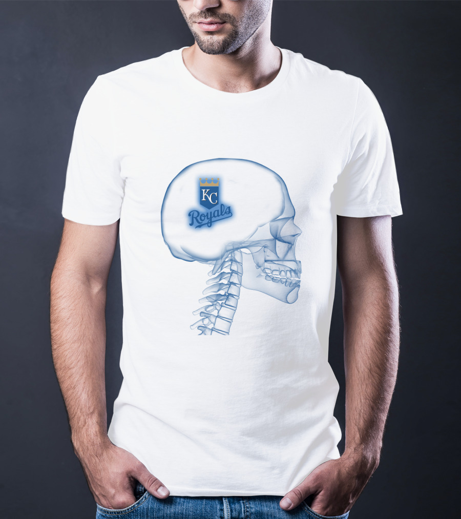 Kansas City Royals KC Logo In A Brain X-Ray T-Shirt