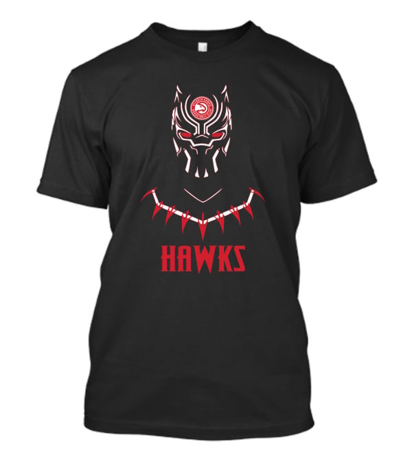 Black Panther Atlanta Hawks Fandom Mask T-Shirt