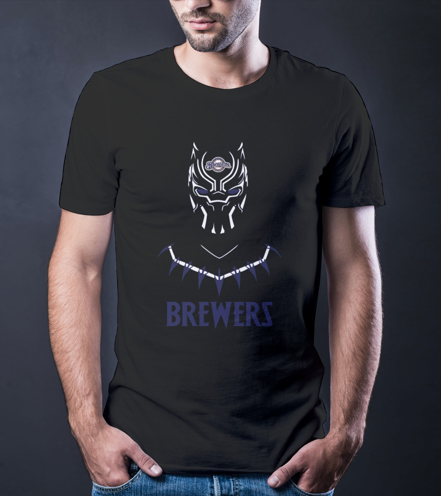 Milwaukee Brewers Black Panther Fan Mashup T-Shirt