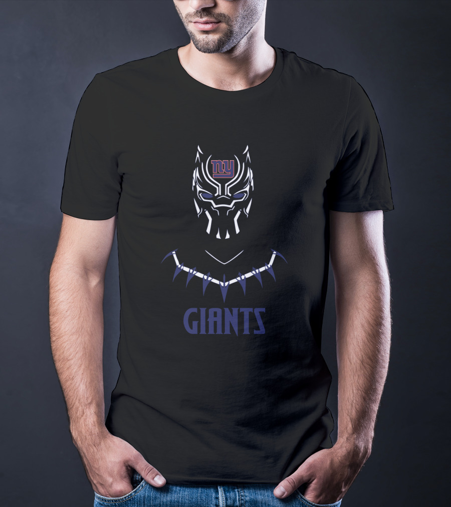 Black Panther New York Giants Nfl Fans T-Shirt