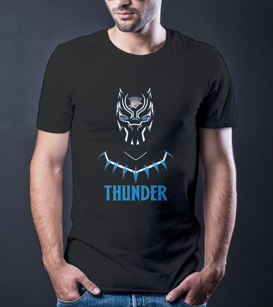 Okc Thunder Black Panther Fan T-Shirt