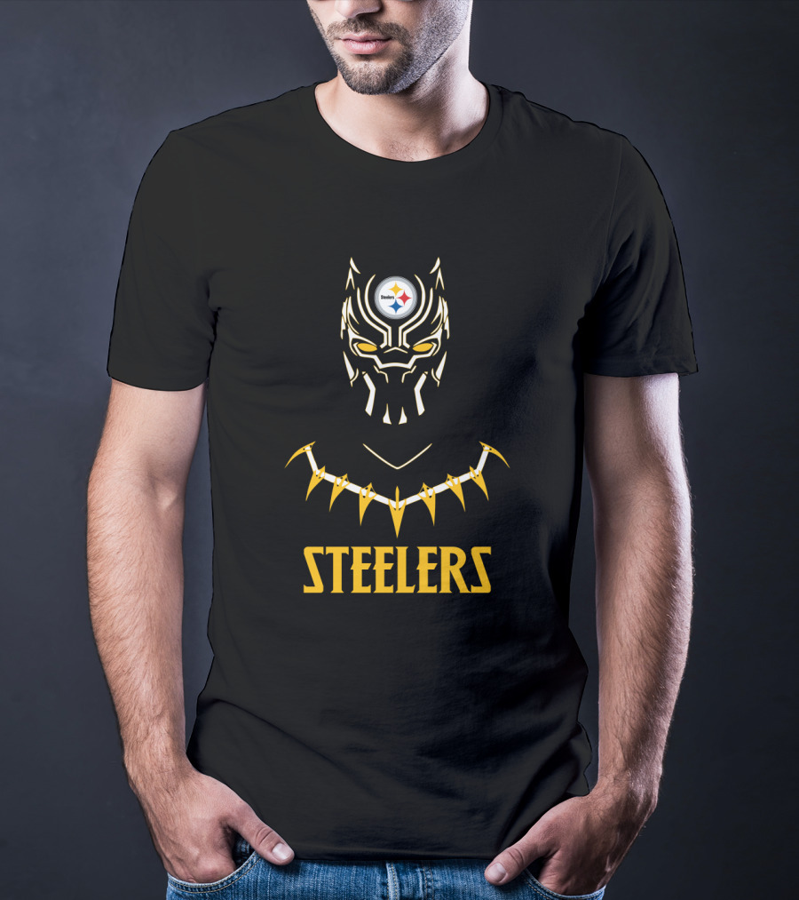 Steelers Black Panther Fan Combination T-Shirt