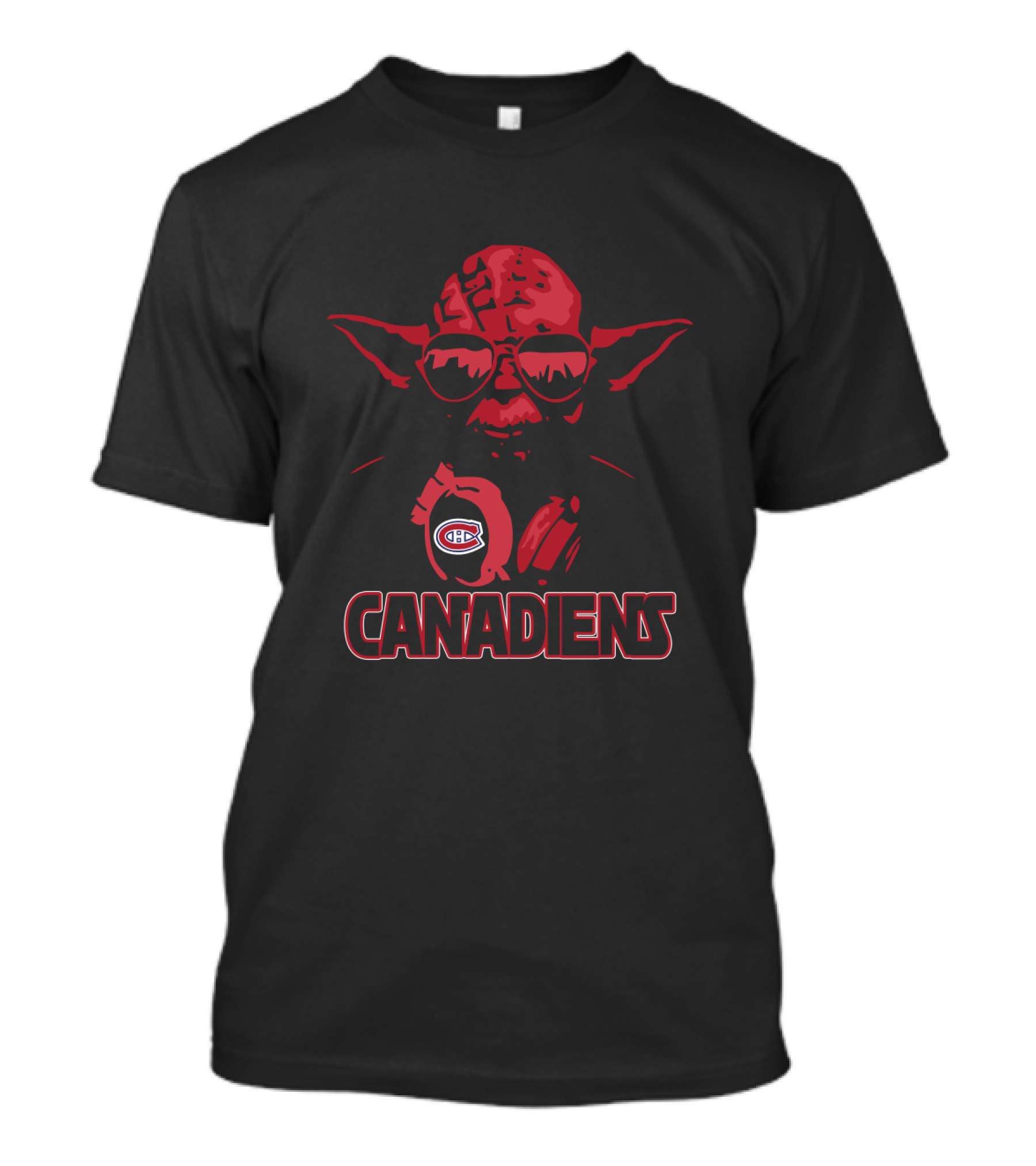Montreal Canadiens Fans Yoda Star Wars Collaboration Featuring Canadiens T-Shirt