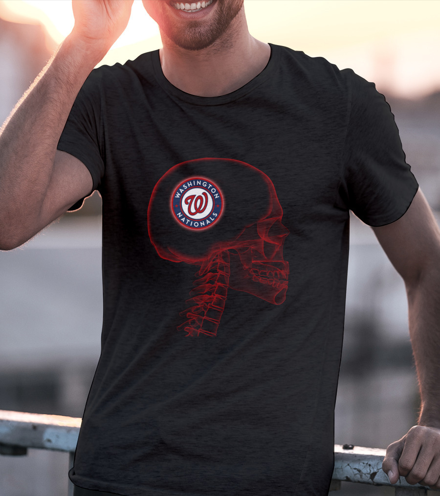 Washington Nationals Inside My Mind Logo X-Ray Skeleton Visualization T-Shirt