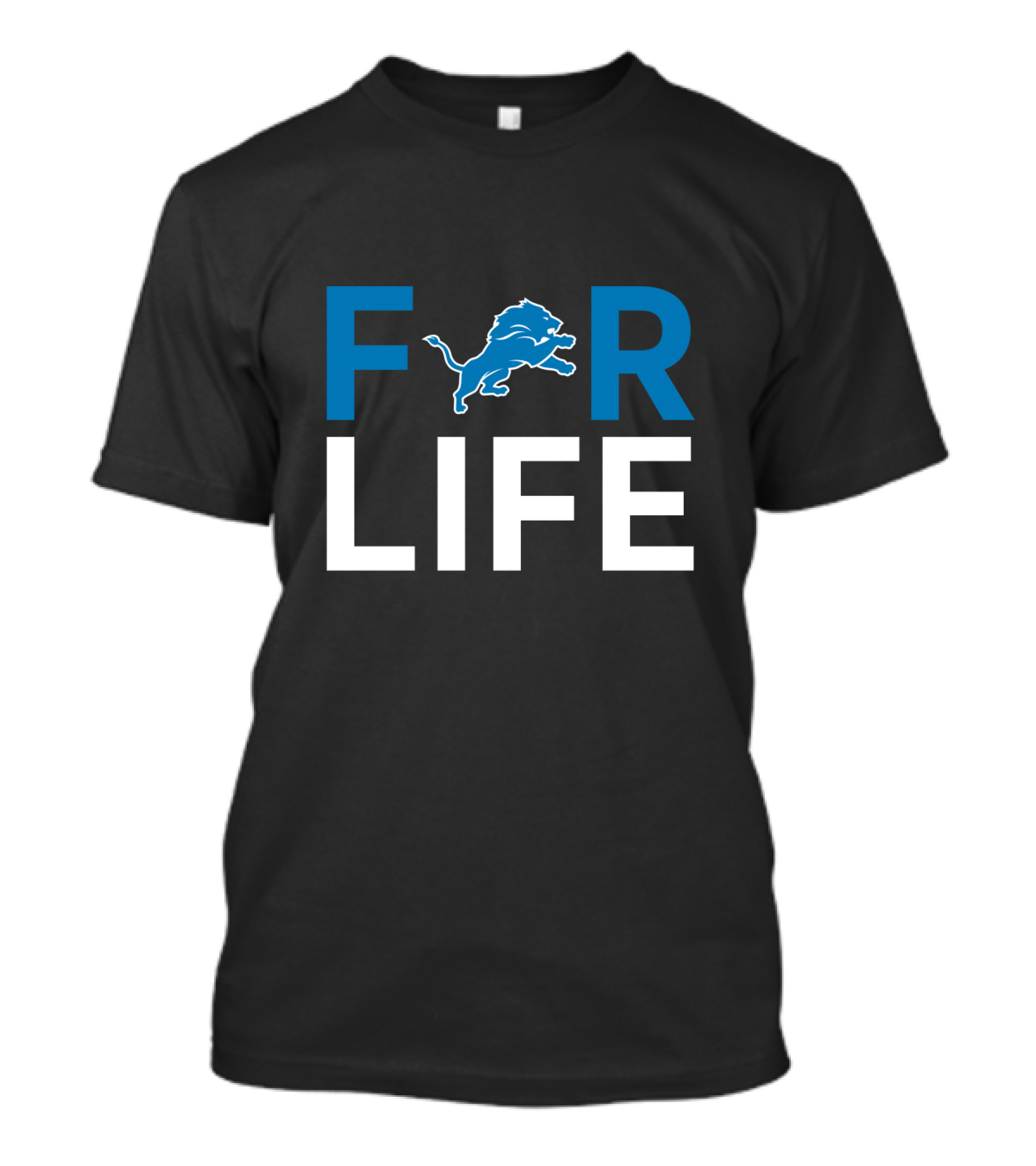 For Life Detroit Lions Fans Football Team Loyalty T-Shirt