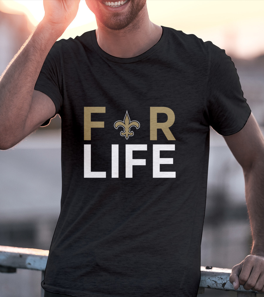 For Life New Orleans Saints Fans Fleur-De-Lis T-Shirt