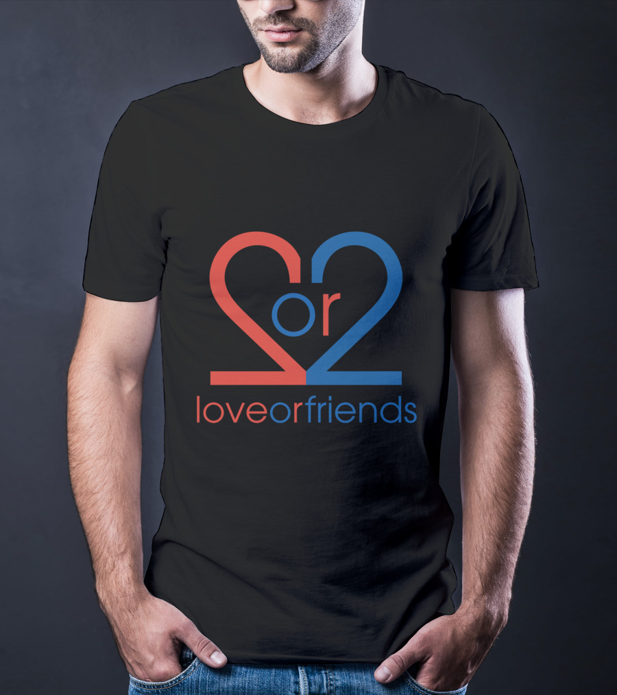Loveorfriends Heart Symbol Text T-Shirt