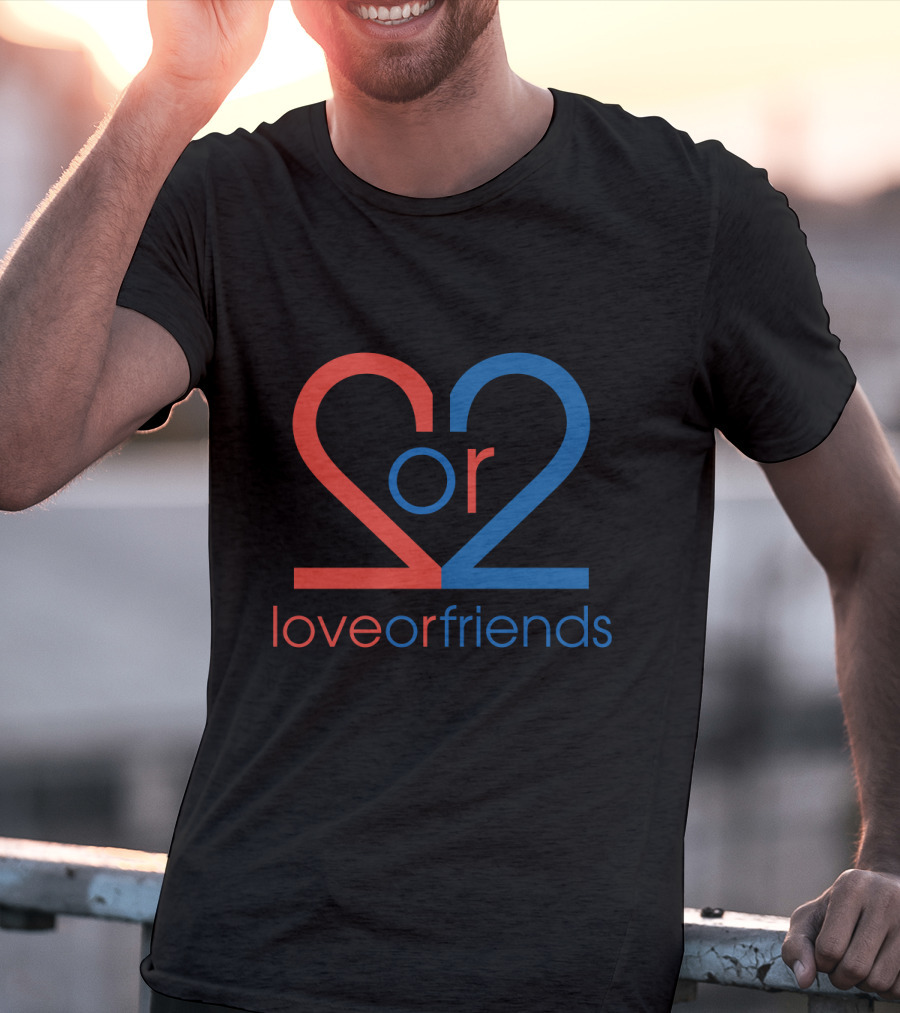Loveorfriends Heart Symbol Text T-Shirt