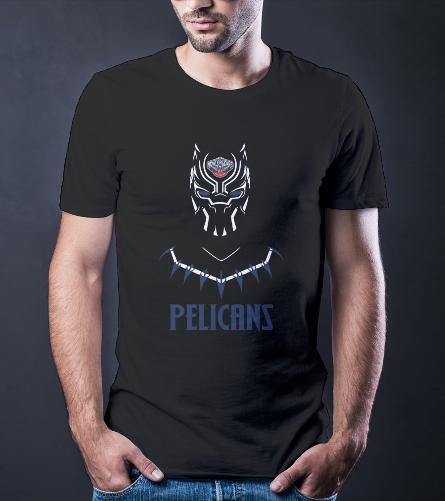 New Orleans Pelicans Black Panter Fans T-Shirt