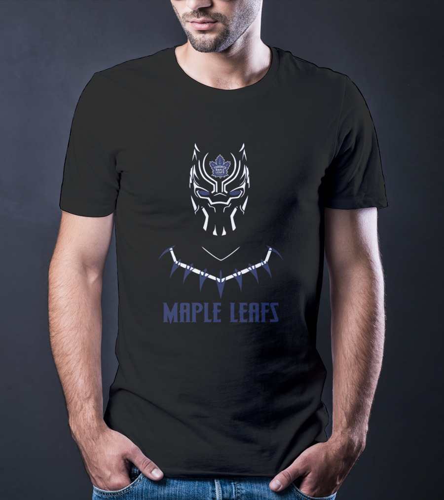 Toronto Maple Leafs And Black Panther Fan Crossover T-Shirt