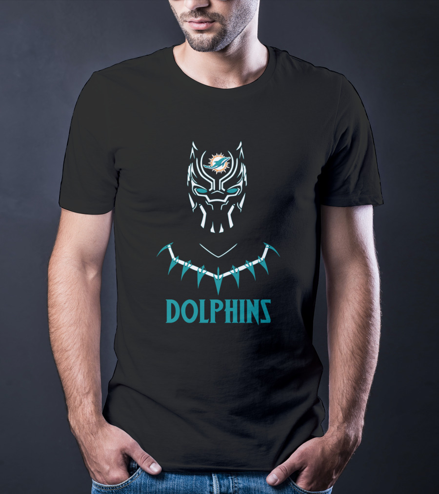 Black Panther Miami Dolphins Fans T-Shirt