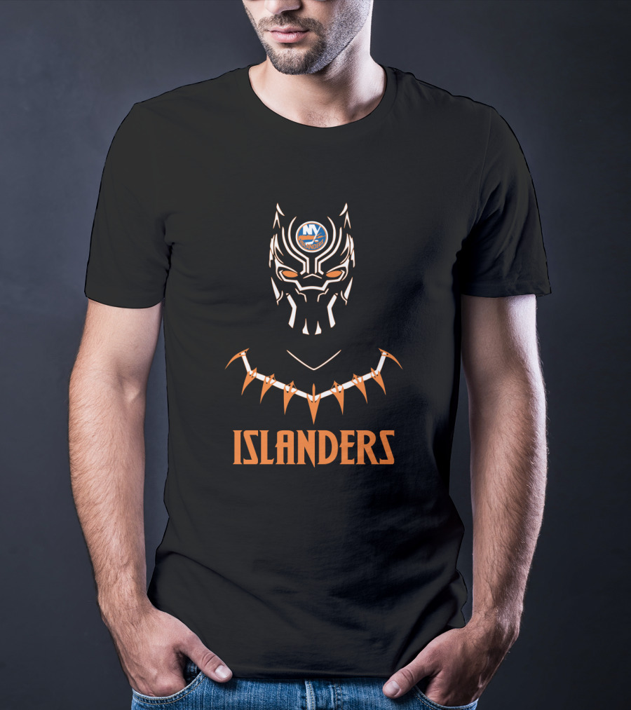 Islanders Black Panther Inspired Fan Art With New York Islanders T-Shirt