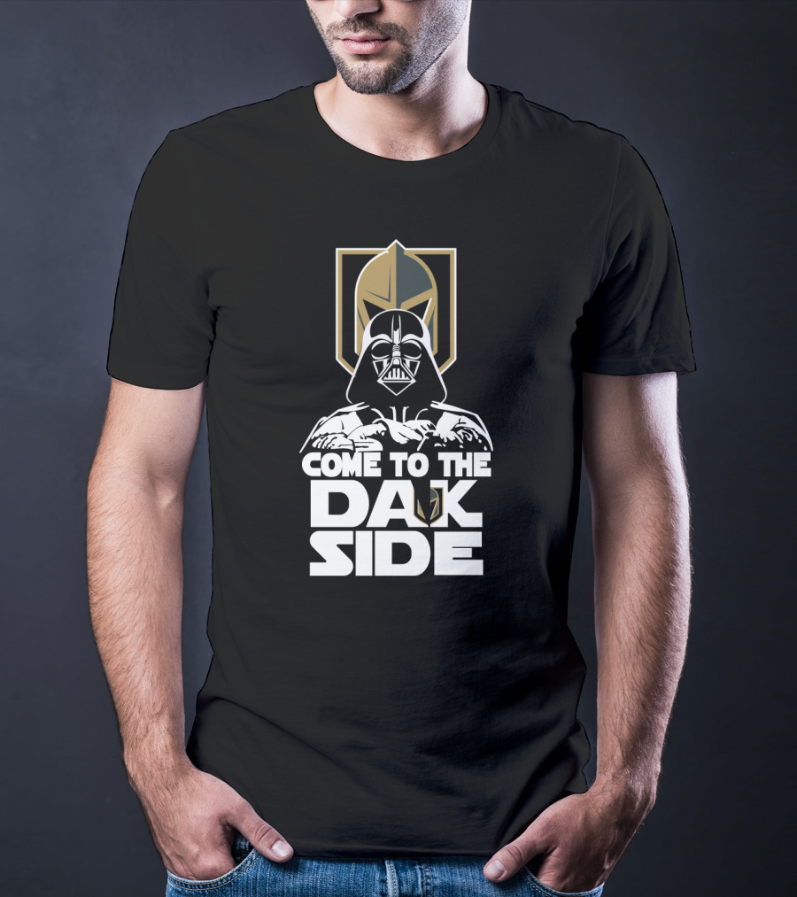 Come To The Dark Side Darth Vader Vegas Golden Knights Fan Crossover T-Shirt