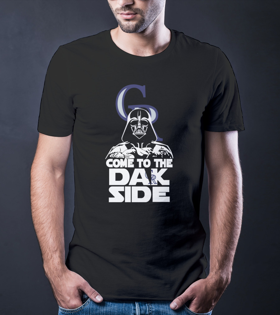 Come To The Dark Side Darth Vader Colorado Rockies Logo Fans T-Shirt