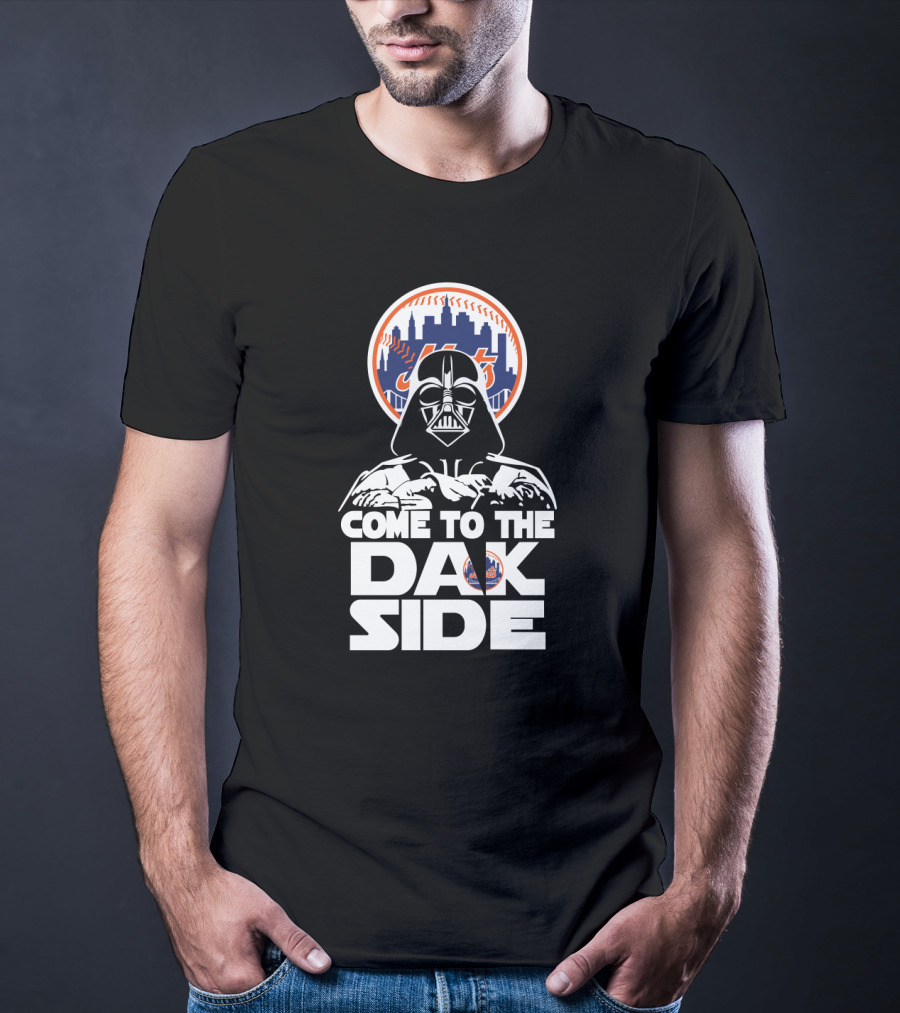 Come To The Dark Side Darth Vader New York Mets Fans Collaboration T-Shirt