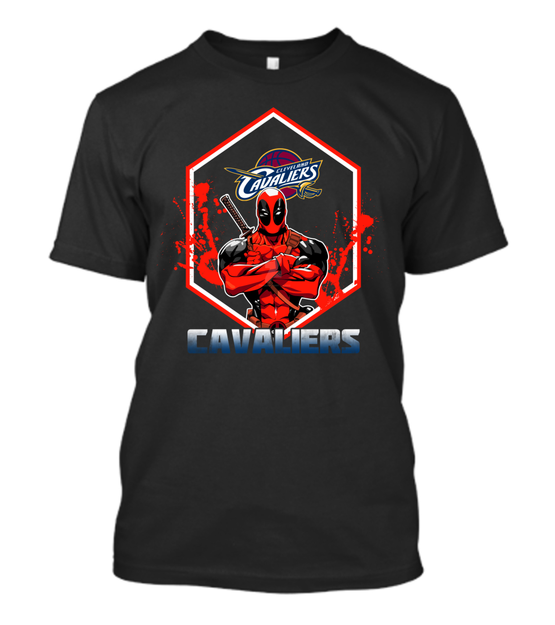 Deadpool Cleveland Cavaliers Fans Crossover Featuring Team T-Shirt