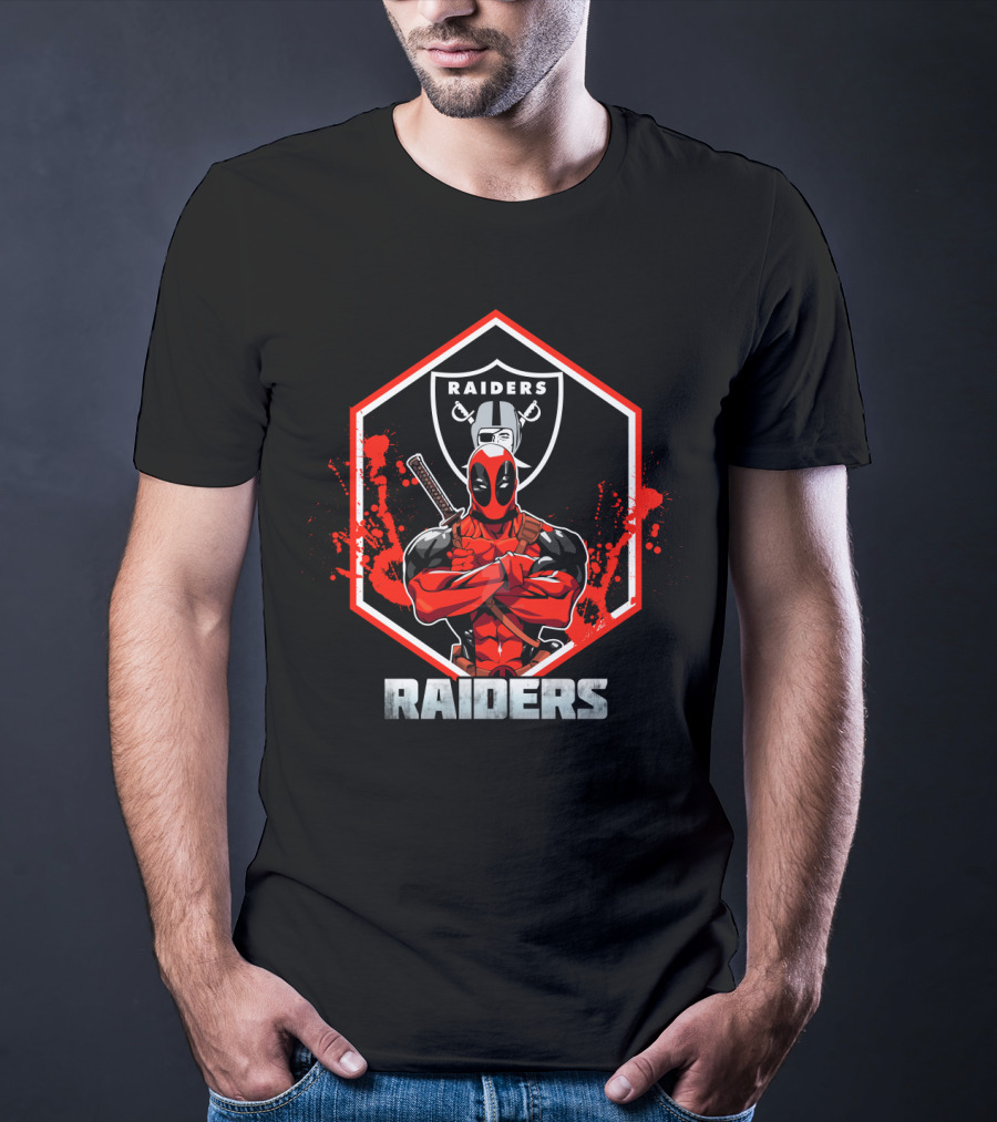 Raiders Deadpool Crossover For Oakland Fans T-Shirt