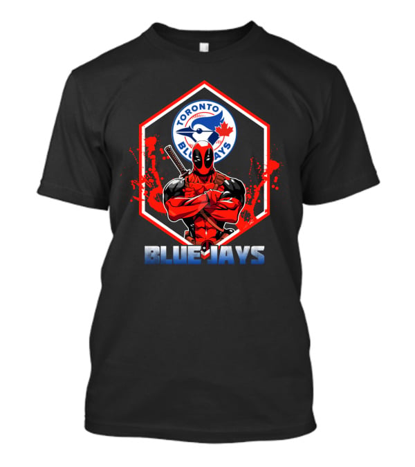 Deadpool Toronto Blue Jays Fans Crossover Marvel Baseball T-Shirt