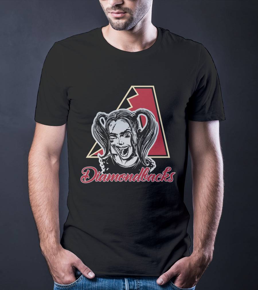 Harley Quinn Styled Arizona Diamondbacks Fans T-Shirt