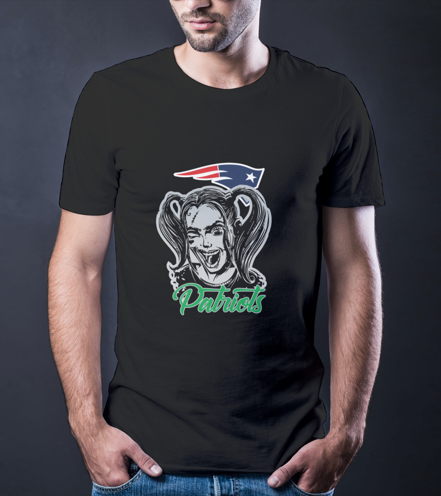Patriots Harley Quinn New England Football Iconic Crossover Fans T-Shirt