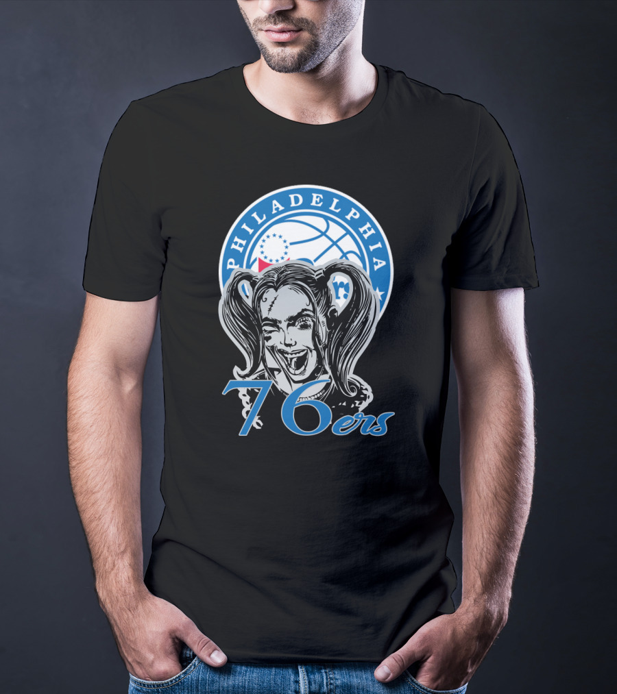 Philadelphia 76ers Fans Harley Quinn Style T-Shirt