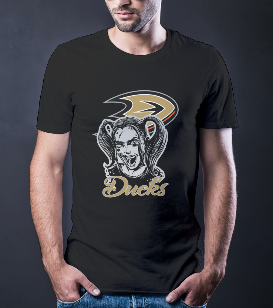 Harley Quinn And Anaheim Ducks Fans T-Shirt