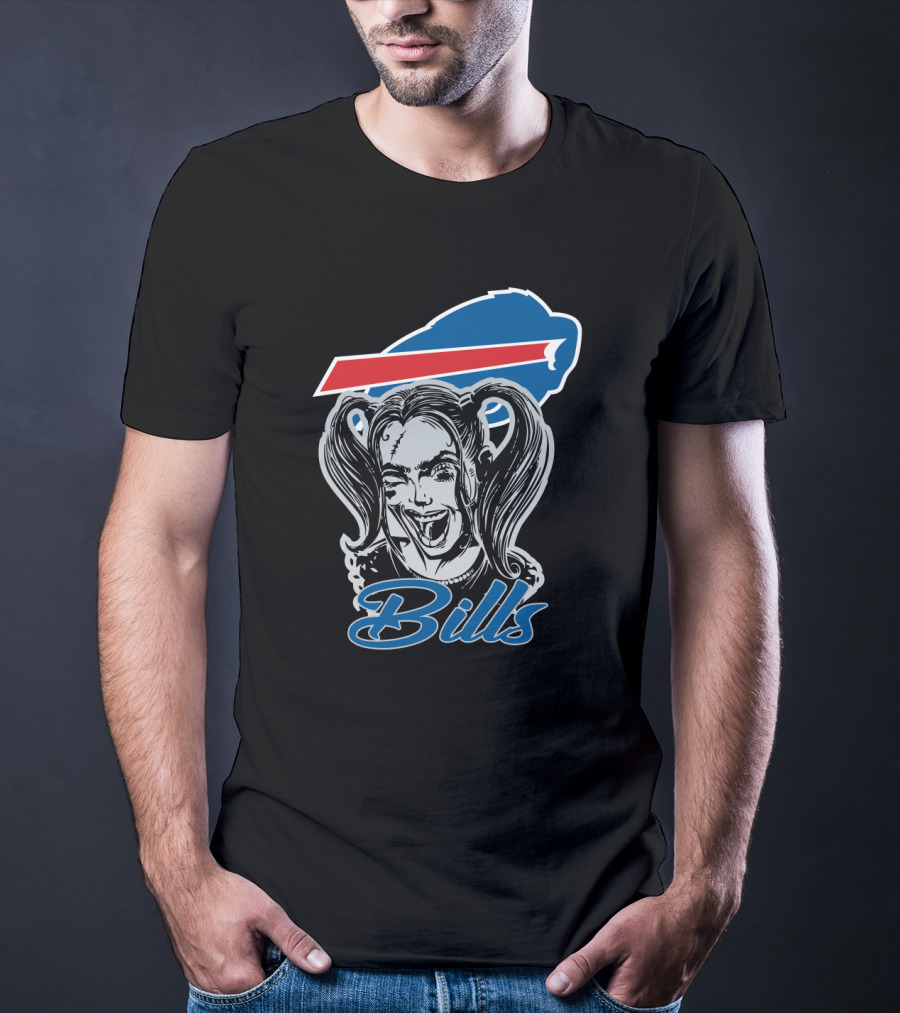 Harley Quinn Laughing Bills Buffalo T-Shirt