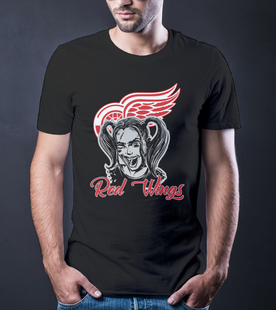 Harley Quinn Red Wings Fans T-Shirt