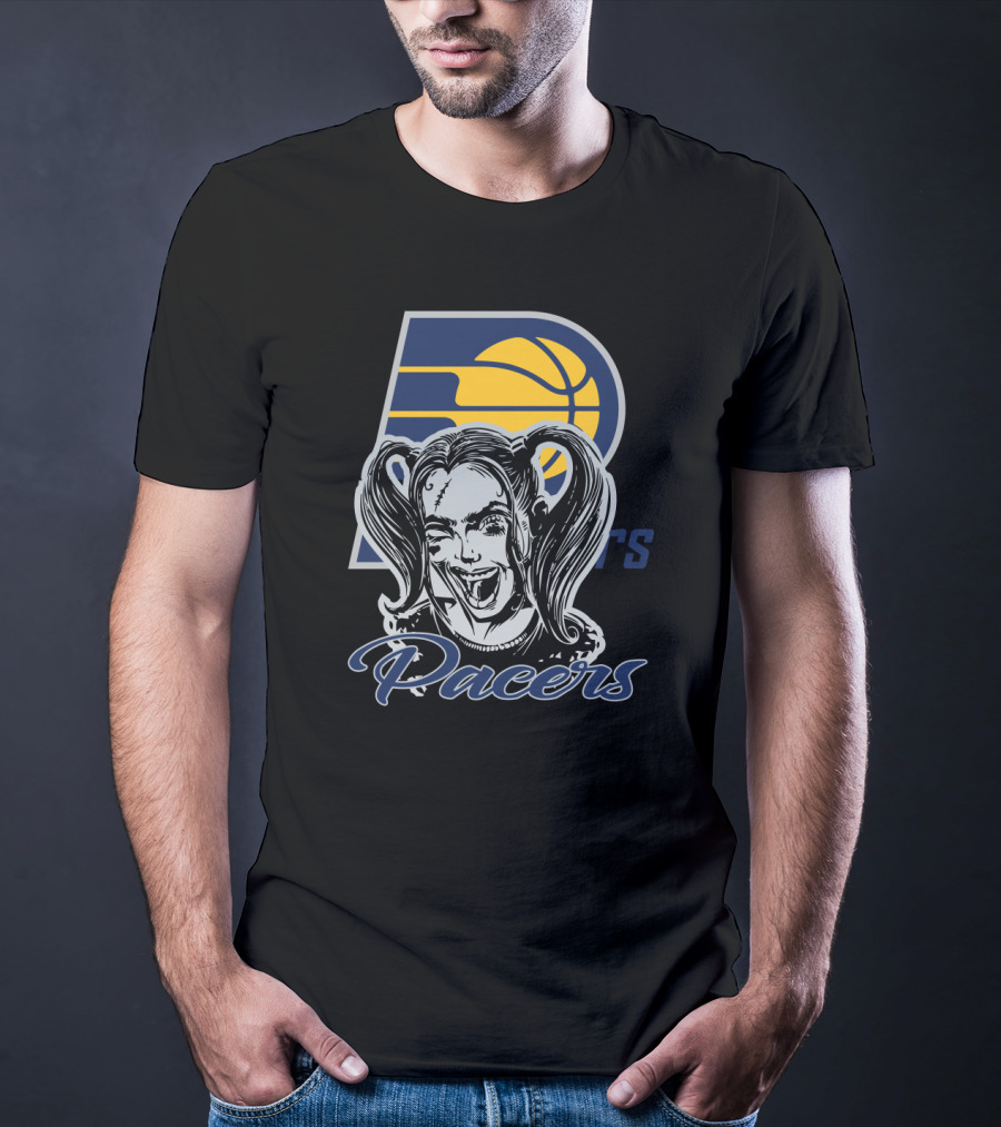 Harley Quinn Style Pacers Basketball Fans T-Shirt