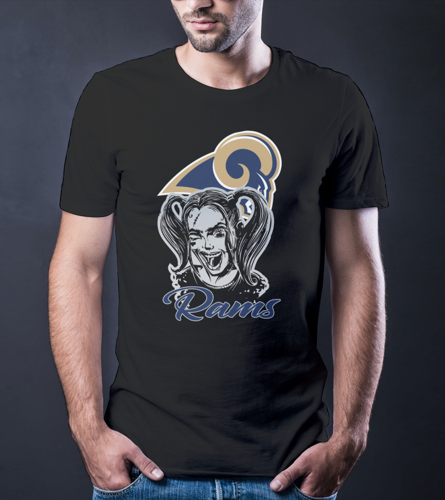 Harley Quinn Los Angeles Rams Fans T-Shirt